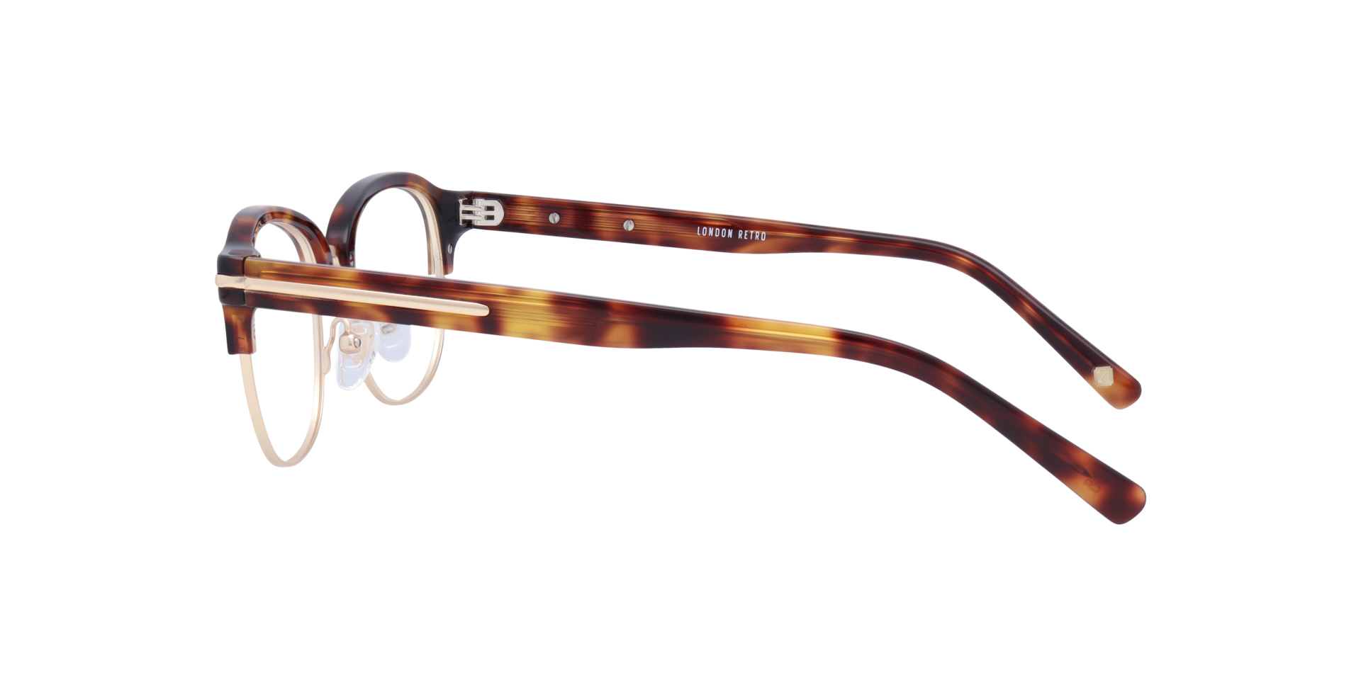 Grange Havana MetalEyeglass Frames for Glasses Direct, Side View