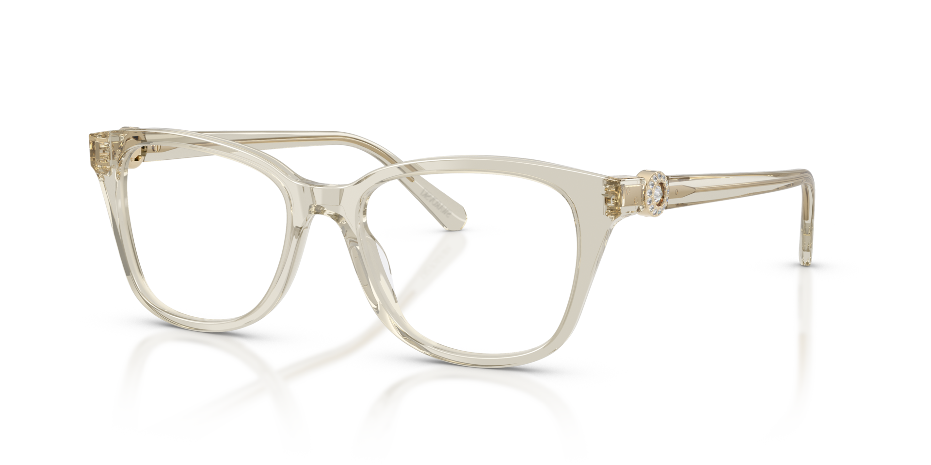 SK2073 Transparent Beige AcetateEyeglass Frames for Glasses Direct, Angle View