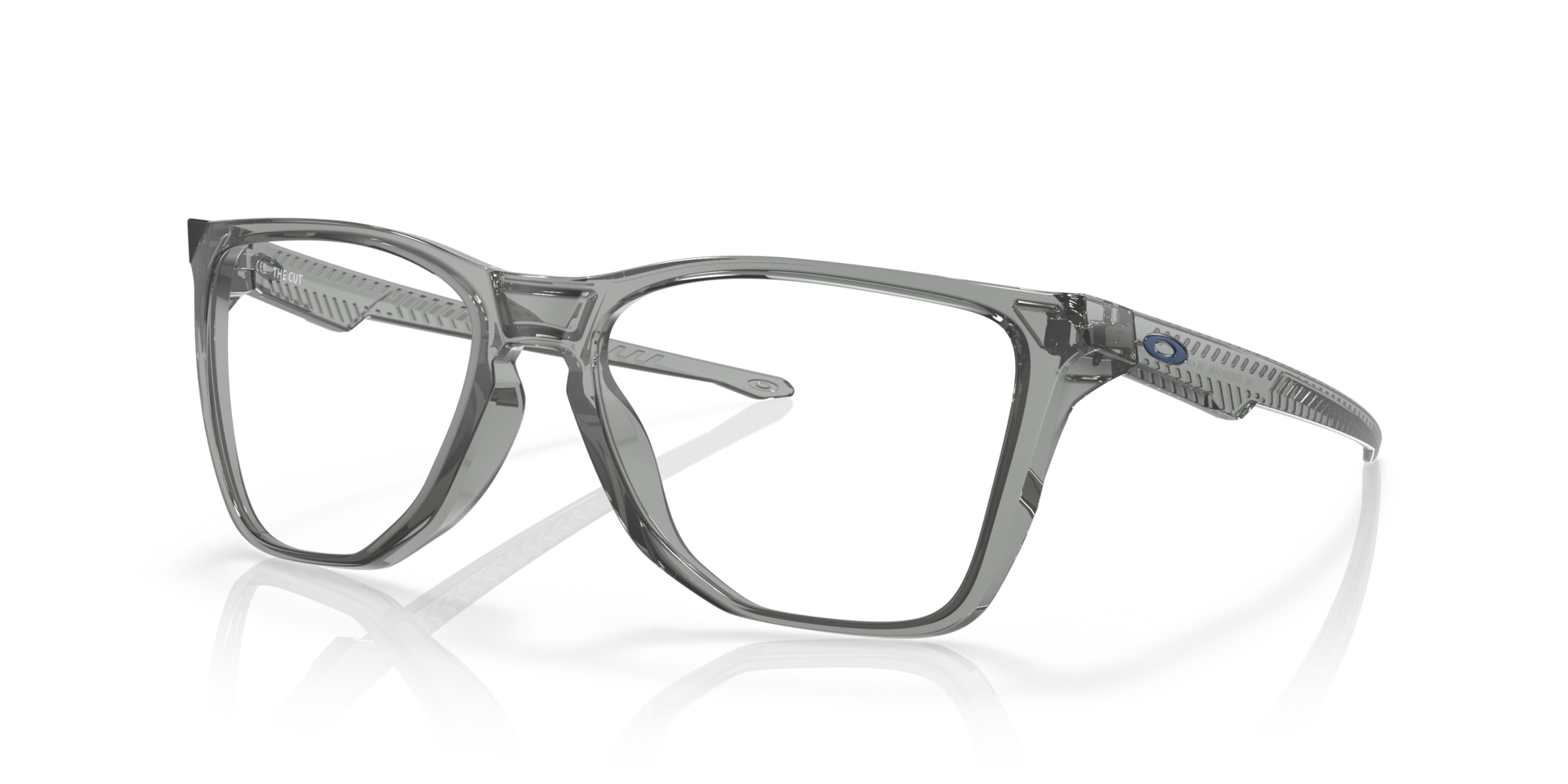 The Cut Grey Shadow PlasticEyeglass Frames for Glasses Direct, Angle View
