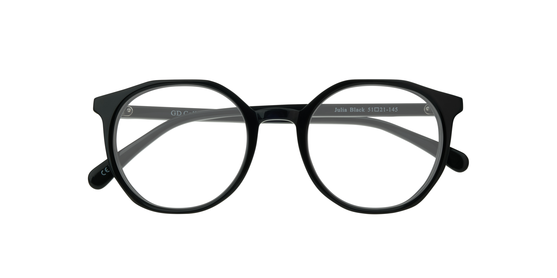 Julia Black AcetateEyeglass Frames for Glasses Direct, Closed View