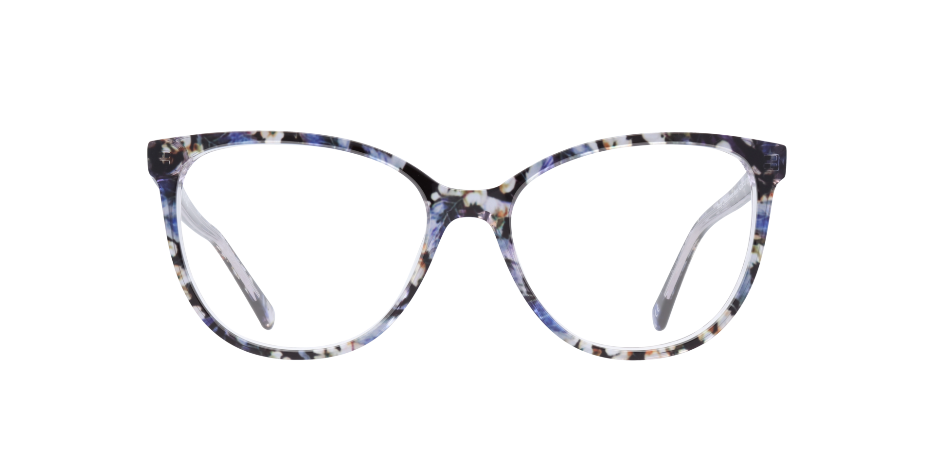 Darcey Crystal & Flowers Mauve AcetateEyeglass Frames for Glasses Direct, Front View