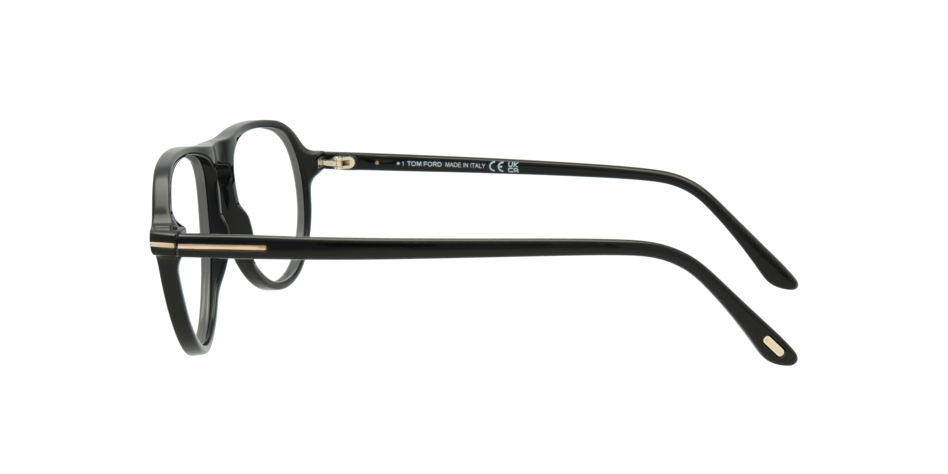 FT5869-B Black Shiny AcetateEyeglass Frames for Glasses Direct, Side View