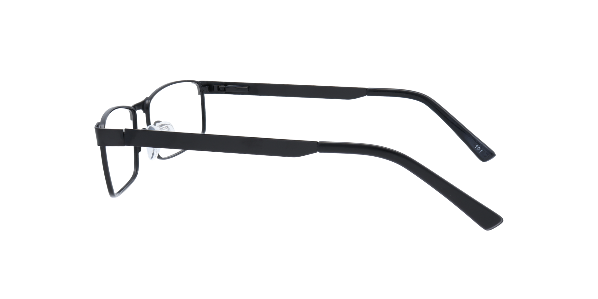 Digby Matte Black MetalEyeglass Frames for Glasses Direct, Side View