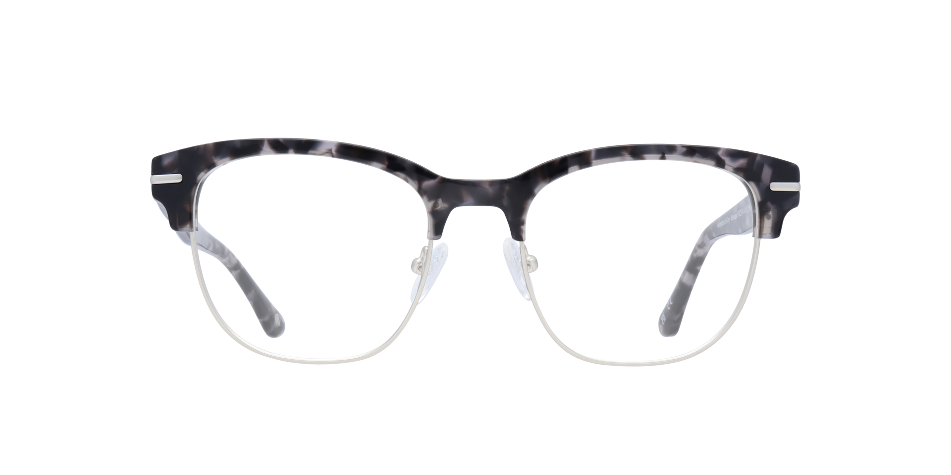 Greenford Grey Havana MetalEyeglass Frames for Glasses Direct, Front View