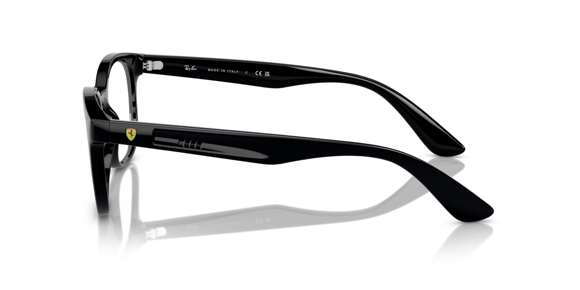 RB7231M Black PlasticEyeglass Frames for Glasses Direct, Side View