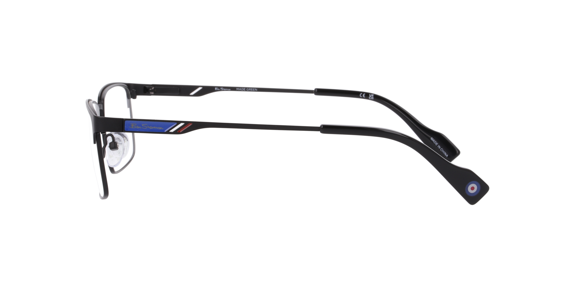 Bshighfield Black MetalEyeglass Frames for Glasses Direct, Side View