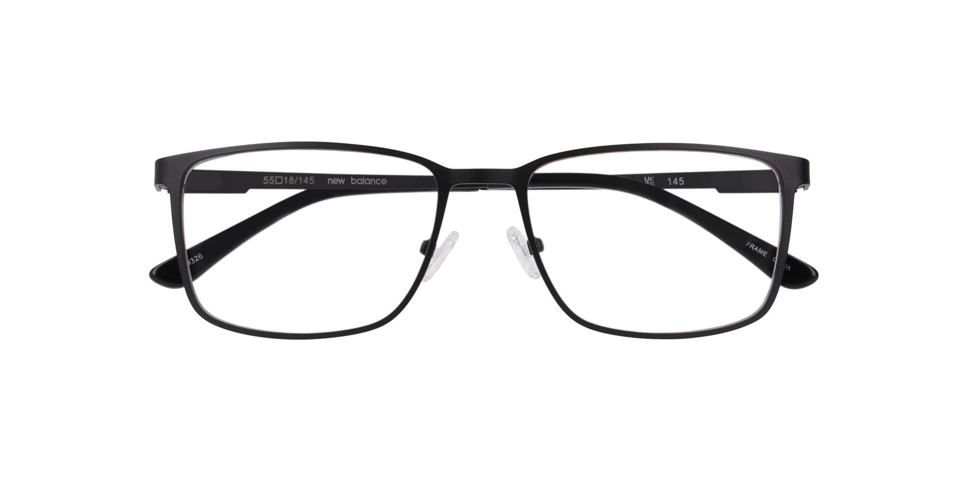 Nb4186 Black Matte MetalEyeglass Frames for Glasses Direct, Closed View