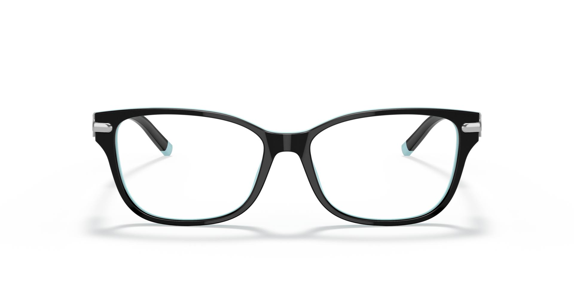 TF2207 Black On Tiffany Blue AcetateEyeglass Frames for Glasses Direct, Front View