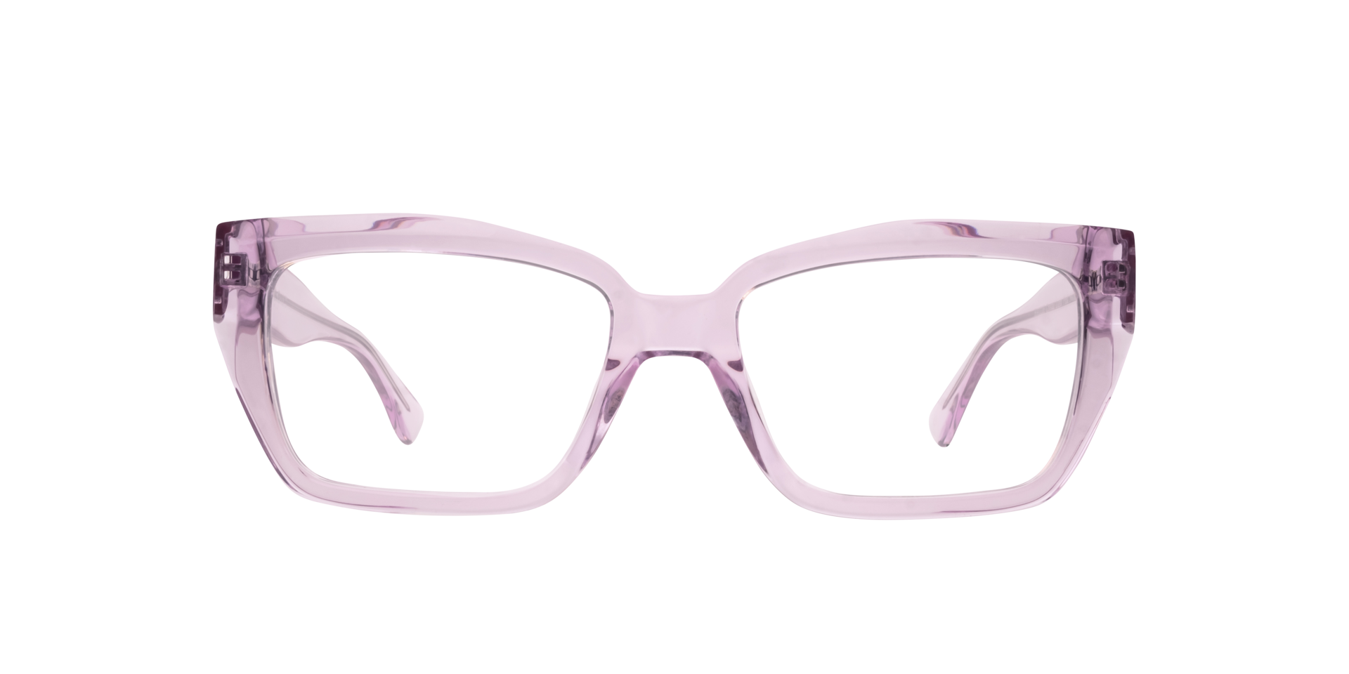 Hallie Crystal Light Pink AcetateEyeglass Frames for Glasses Direct, Front View