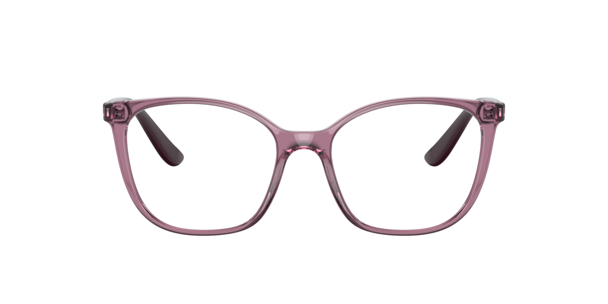 Vogue Eyewear Women's Transparent Purple Rectangle Plastic Eyeglasses Online - Full Rim - Vo5356