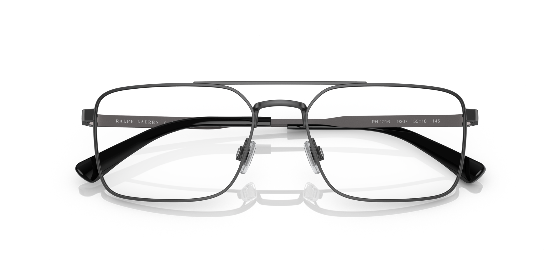 PH1216 Semishiny Dark Gunmetal MetalEyeglass Frames for Glasses Direct, Closed View
