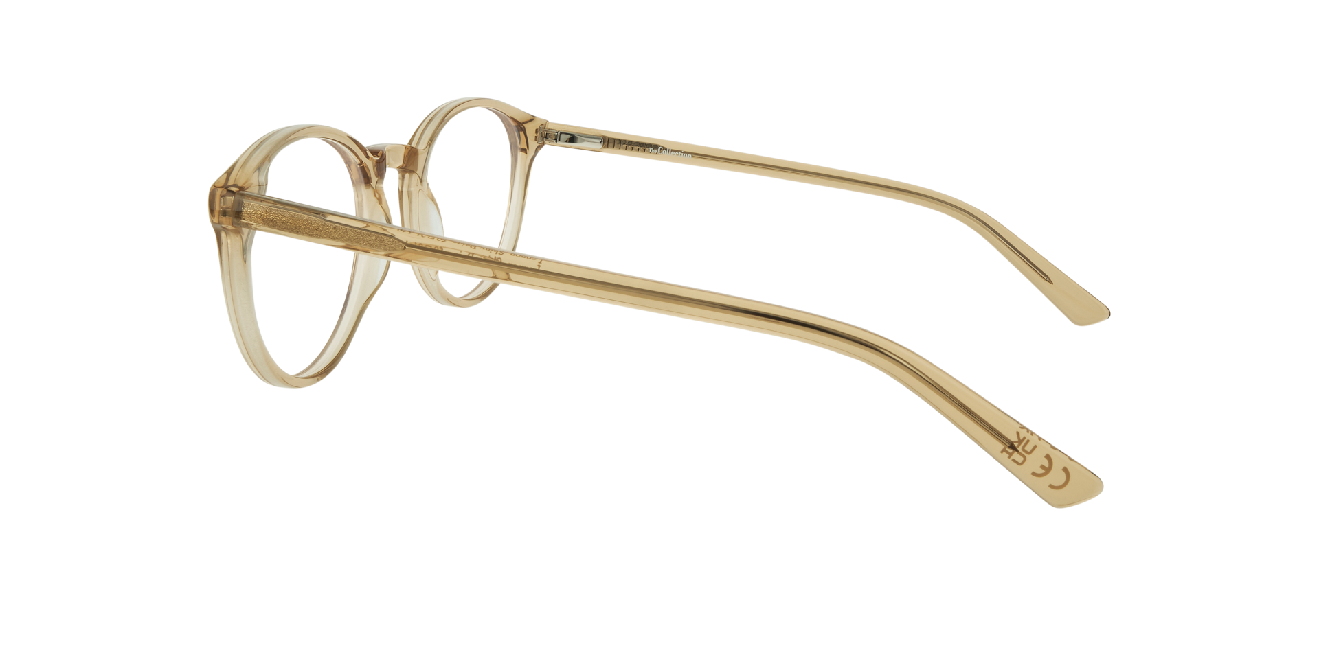 Lennon Shiny Beige AcetateSunglass Frames for Glasses Direct, Side View