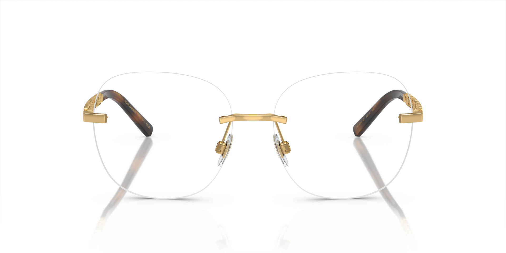 DG1352 Gold MetalSunglass Frames for Glasses Direct, Front View