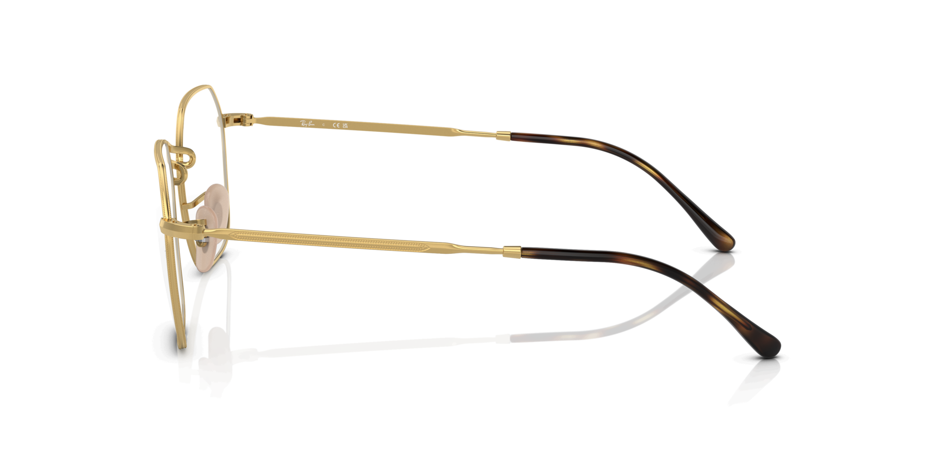 Jim Optics Arista Gold MetalEyeglass Frames for Glasses Direct, Side View