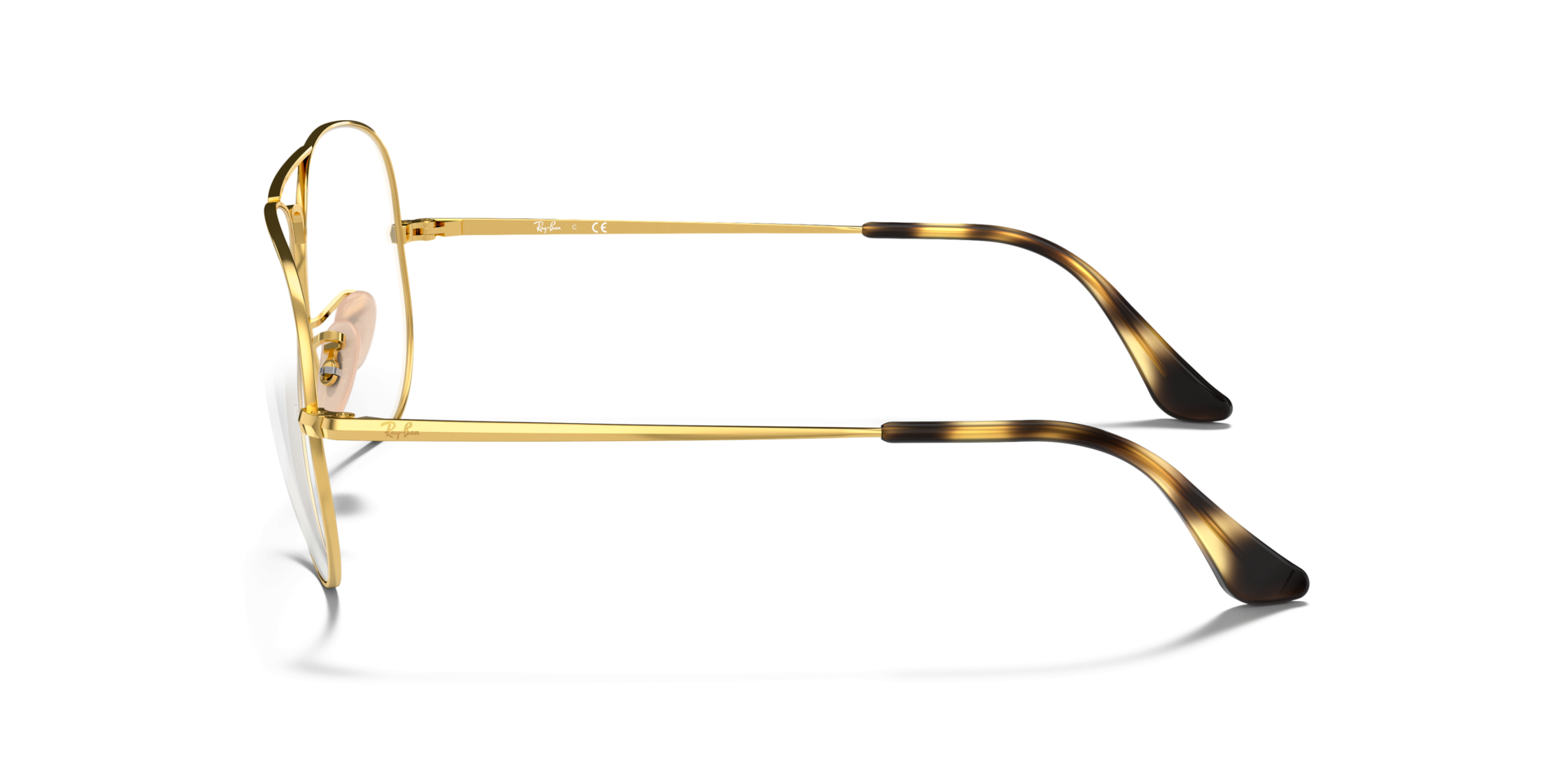 Aviator Optics Arista Gold MetalSunglass Frames for Glasses Direct, Side View