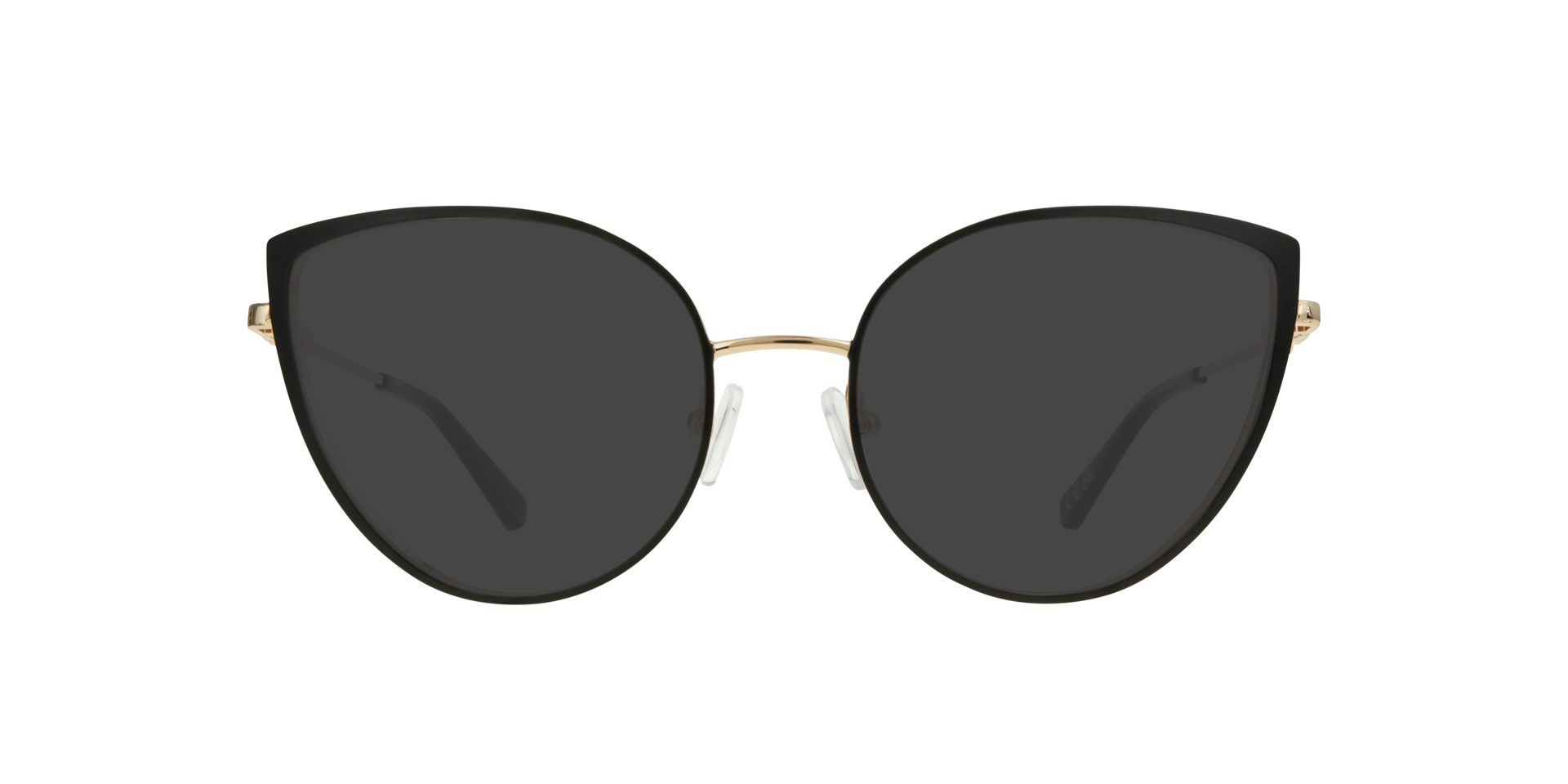Kamila Shiny Gold & Black MetalEyeglass Frames for Glasses Direct, with Tinted Lenses