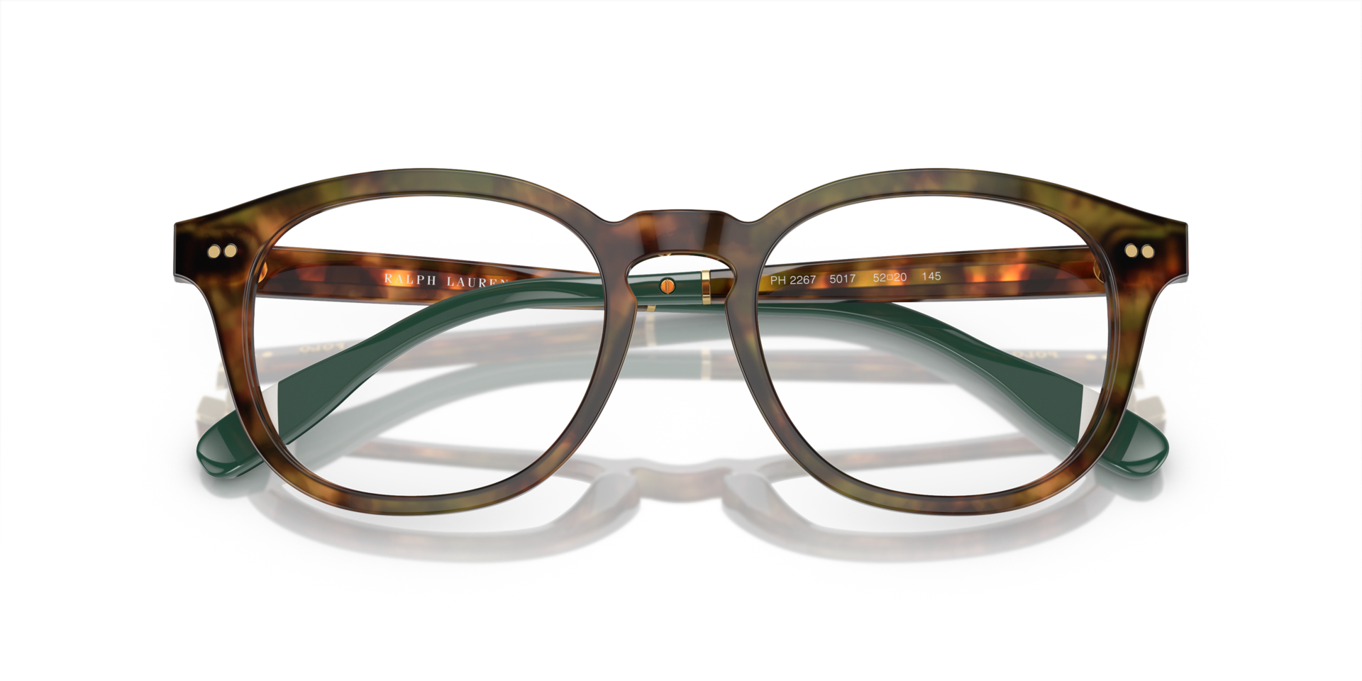 PH2267 Shiny Brown Tortoise AcetateSunglass Frames for Glasses Direct, Closed View