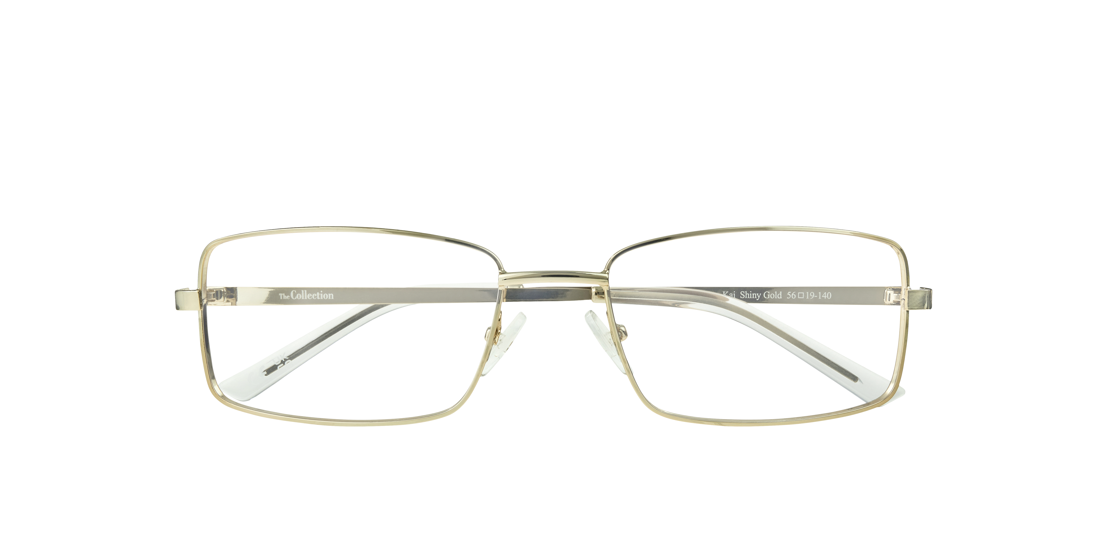 Kai Shiny Gold MetalEyeglass Frames for Glasses Direct, Closed View
