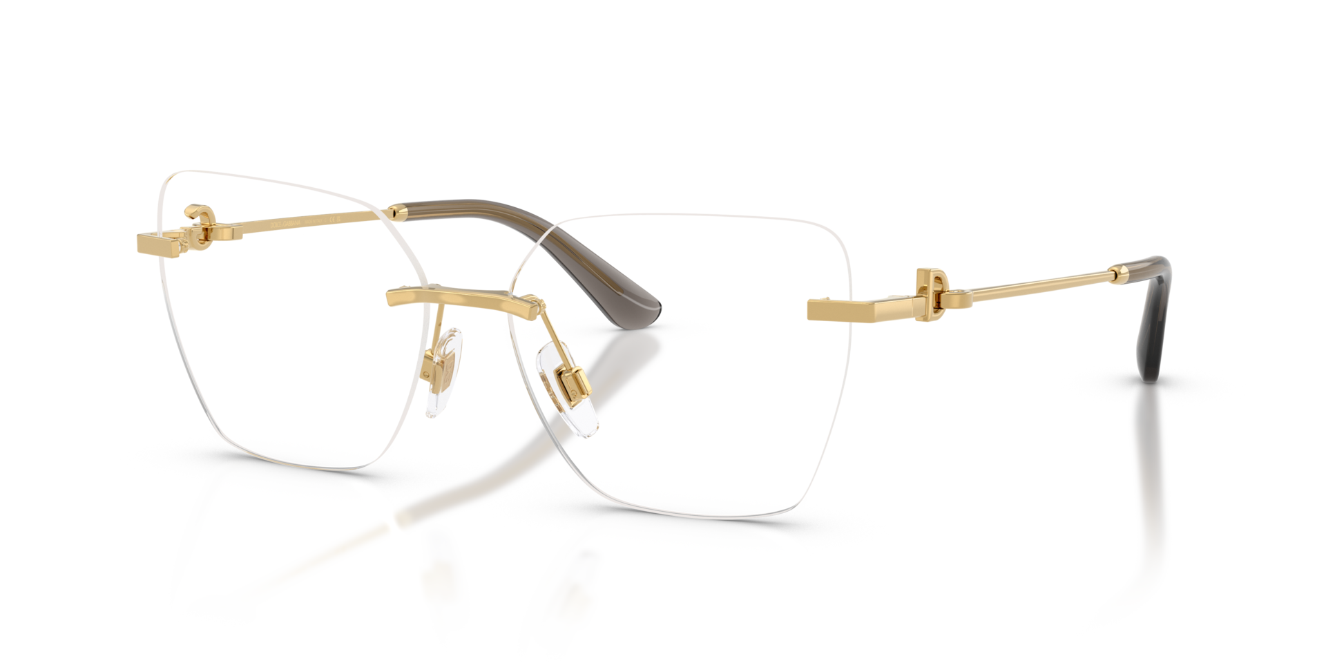 DG1363 Gold MetalEyeglass Frames for Glasses Direct, Angle View