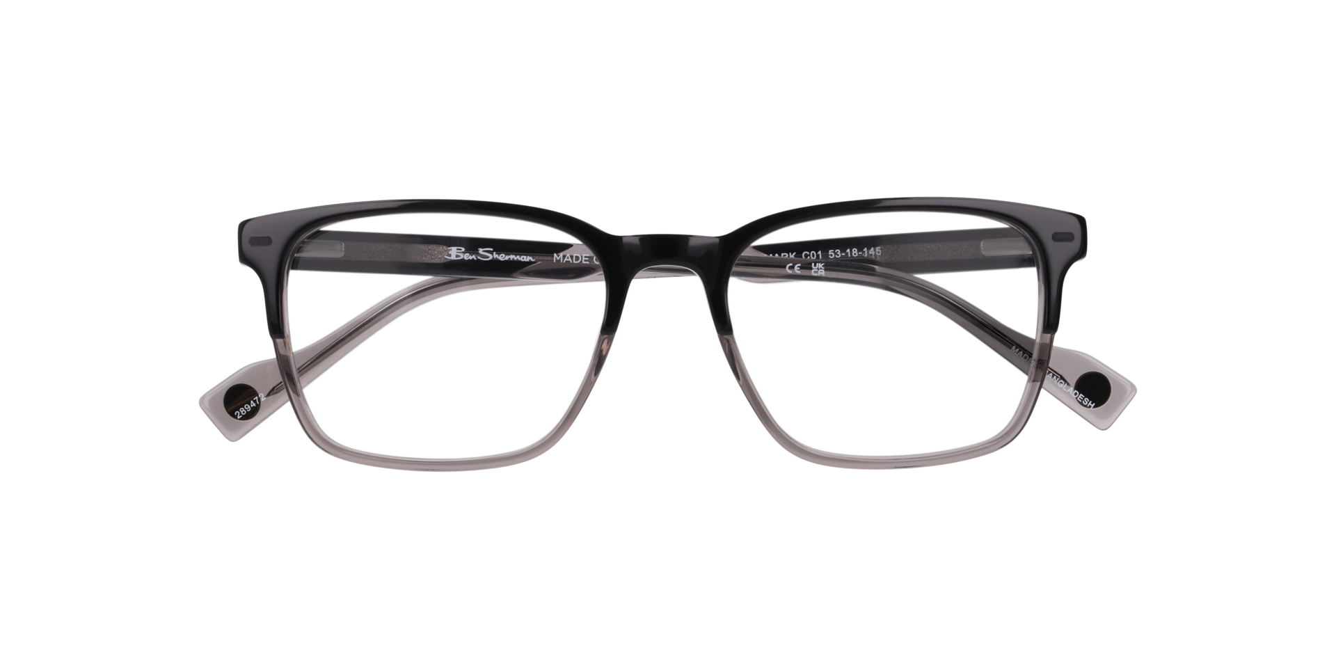 Bsmark Black AcetateEyeglass Frames for Glasses Direct, Closed View