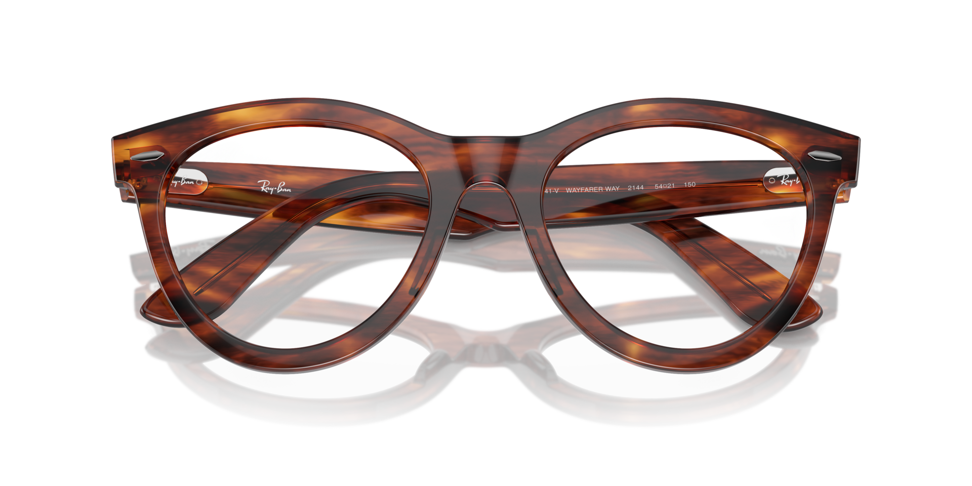 RB2241V Striped Havana PlasticEyeglass Frames for Glasses Direct, Closed View