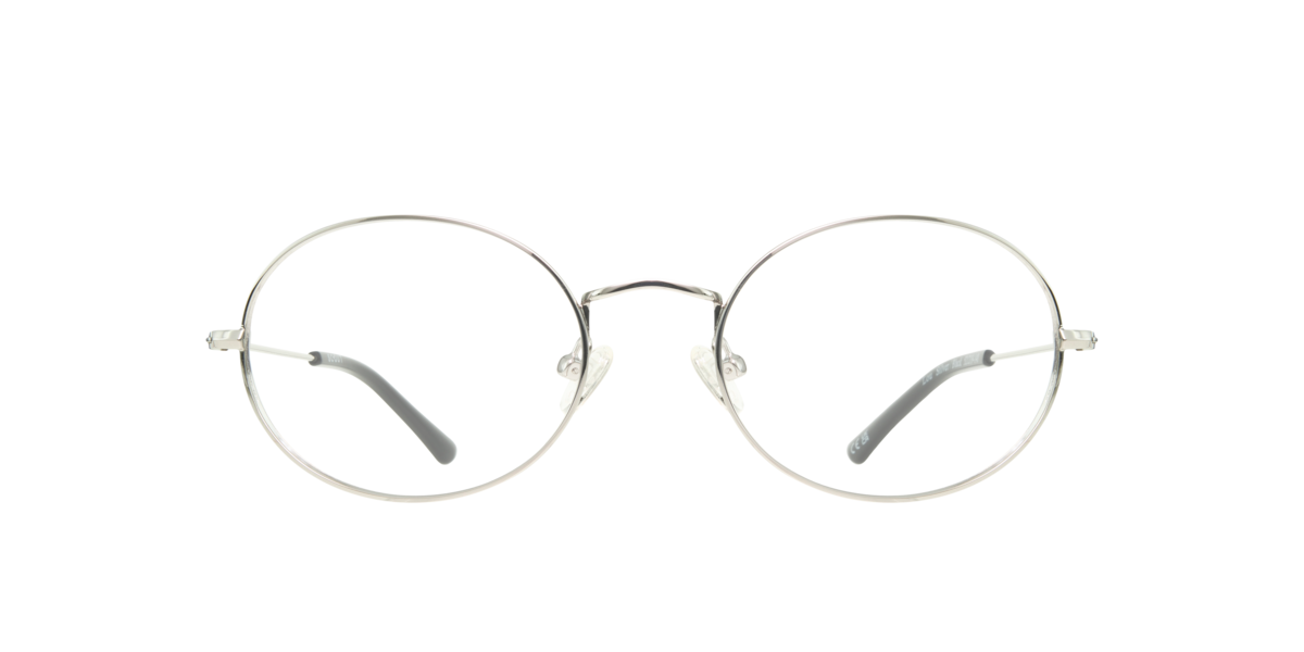 Silver/Black oval Metal eyeglasses Online - Full Rim - Lou