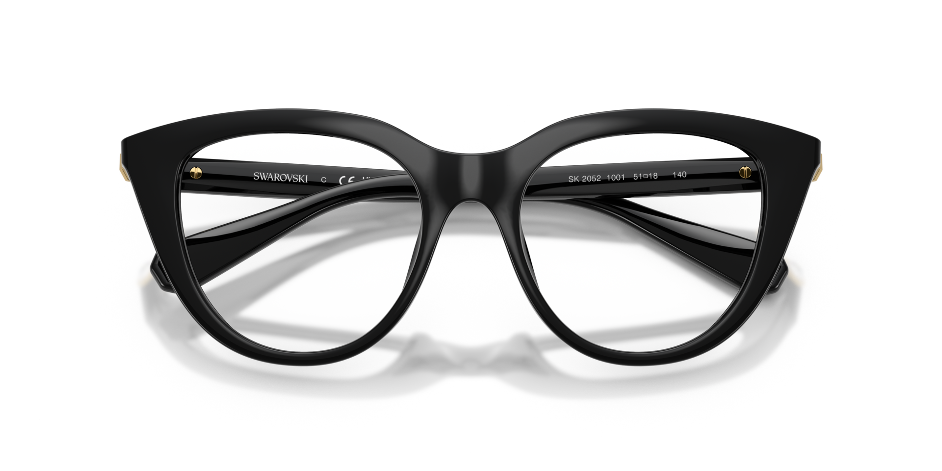SK2052 Black PlasticEyeglass Frames for Glasses Direct, Closed View