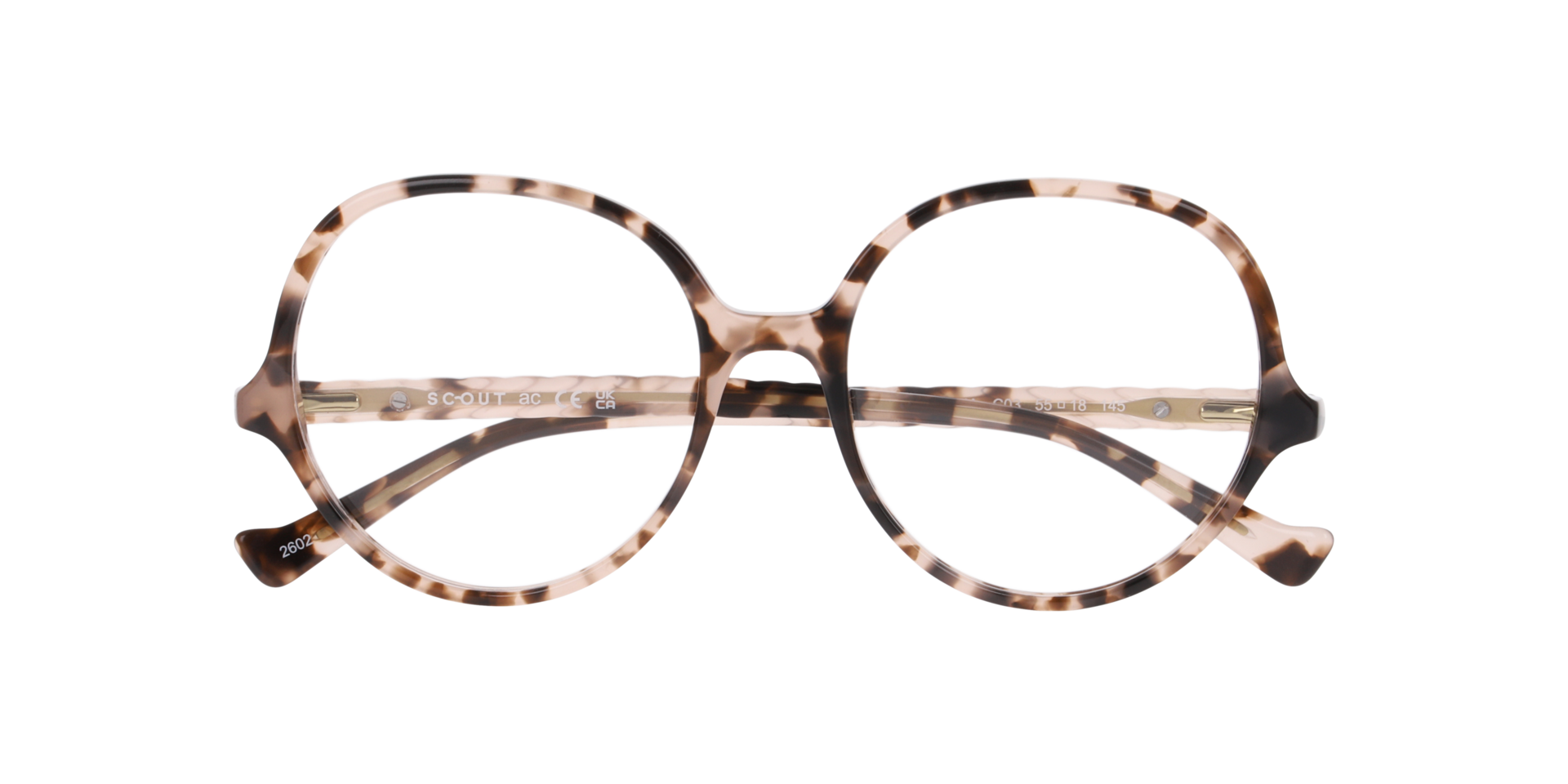 Nia Havana Beige AcetateEyeglass Frames for Glasses Direct, Closed View
