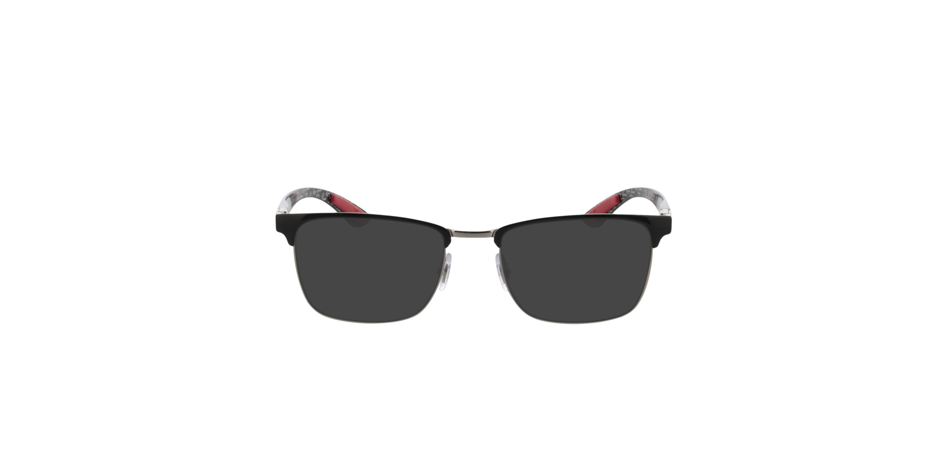RB8421 Black On Silver MetalEyeglass Frames for Glasses Direct, with Tinted Lenses