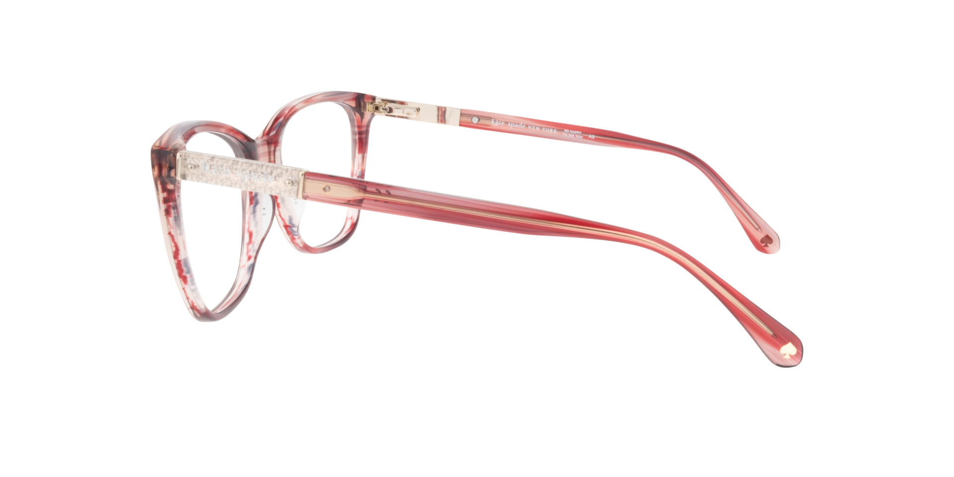 Clio/G Pink AcetateEyeglass Frames for Glasses Direct, Side View