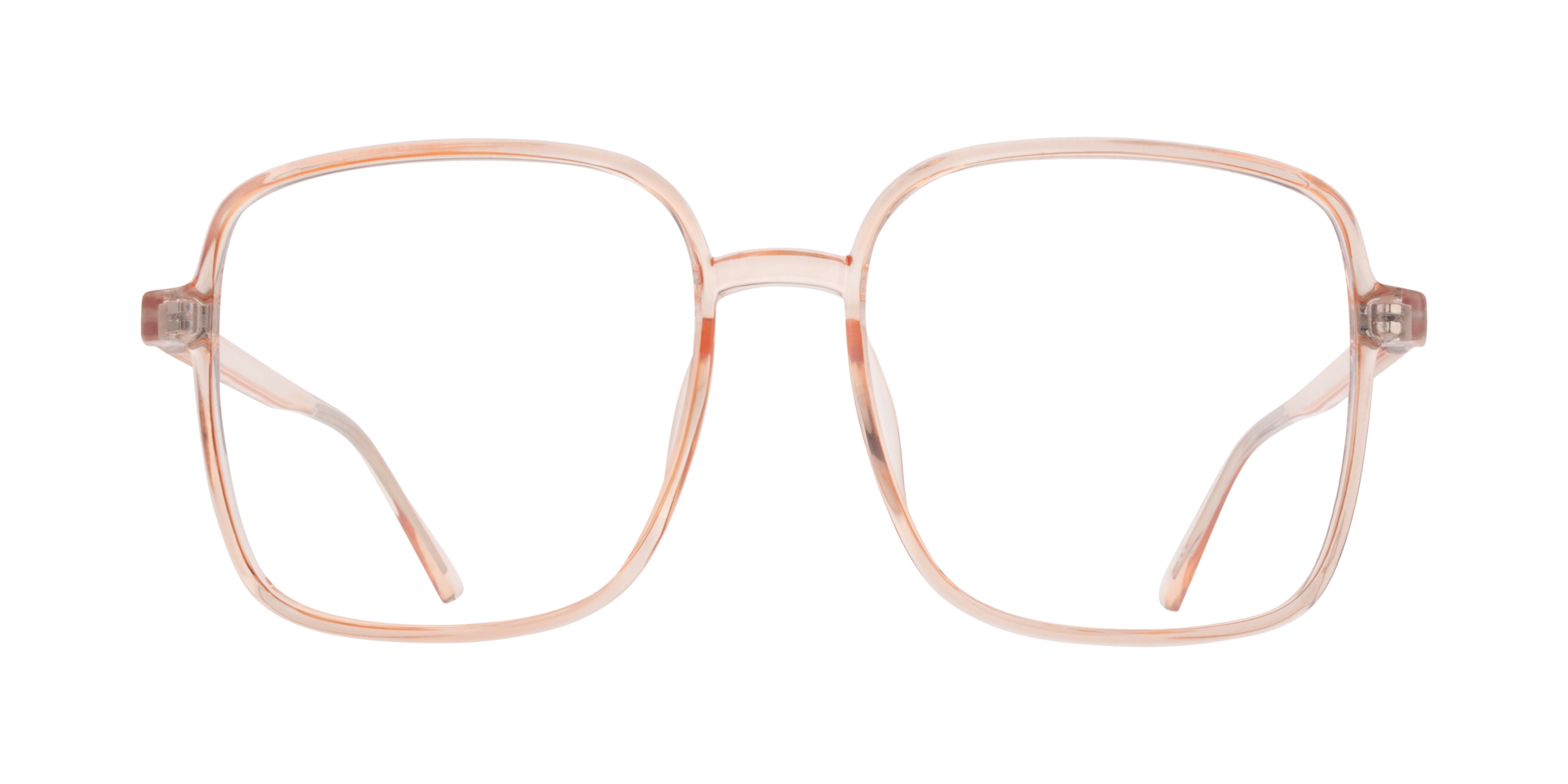 Hannah Crystal Nude PlasticEyeglass Frames for Glasses Direct, Front View
