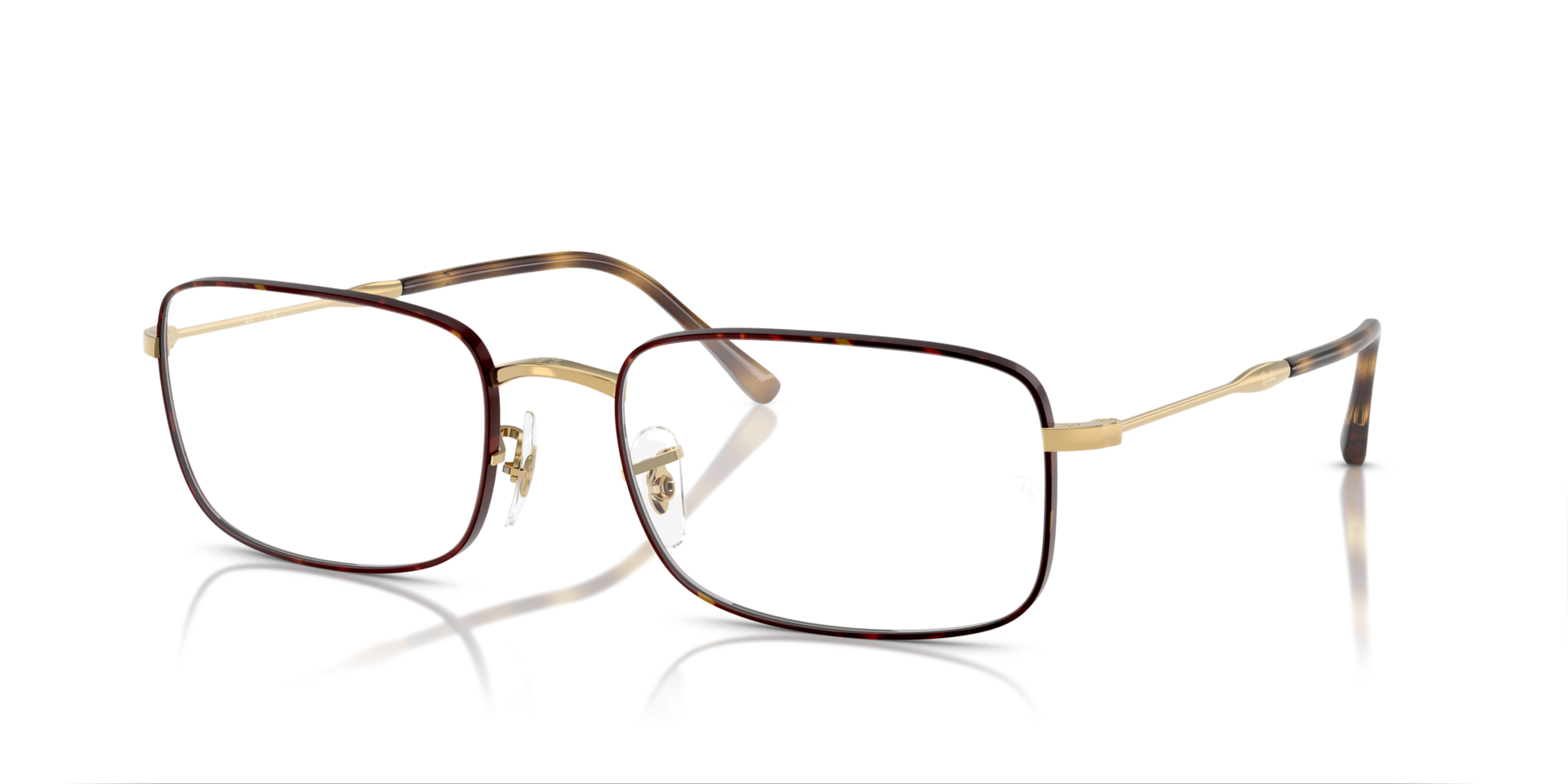 RB3746V Havana On Gold MetalEyeglass Frames for Glasses Direct, Angle View