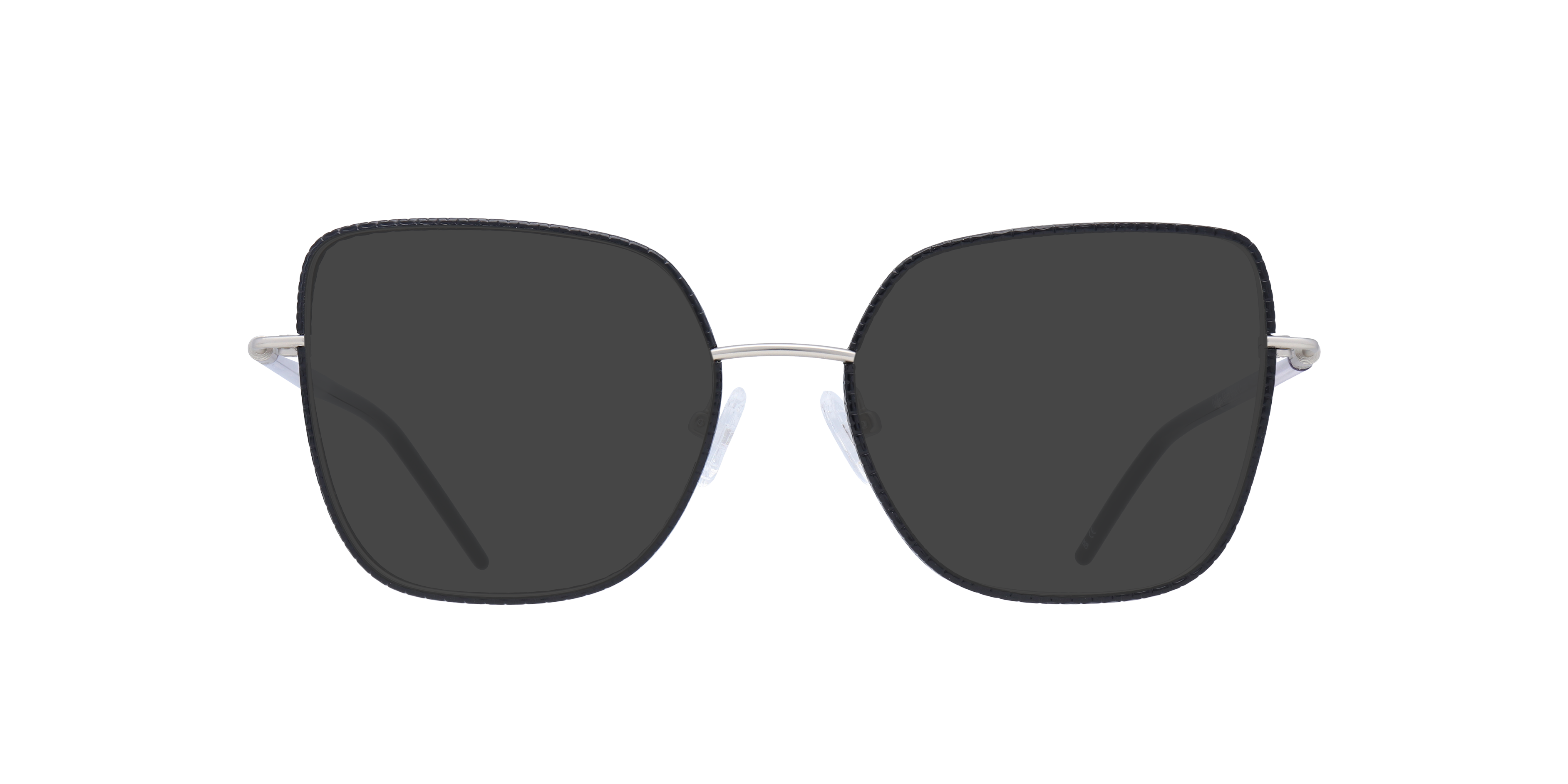 Golders Silver Black Leather MetalEyeglass Frames for Glasses Direct, with Tinted Lenses