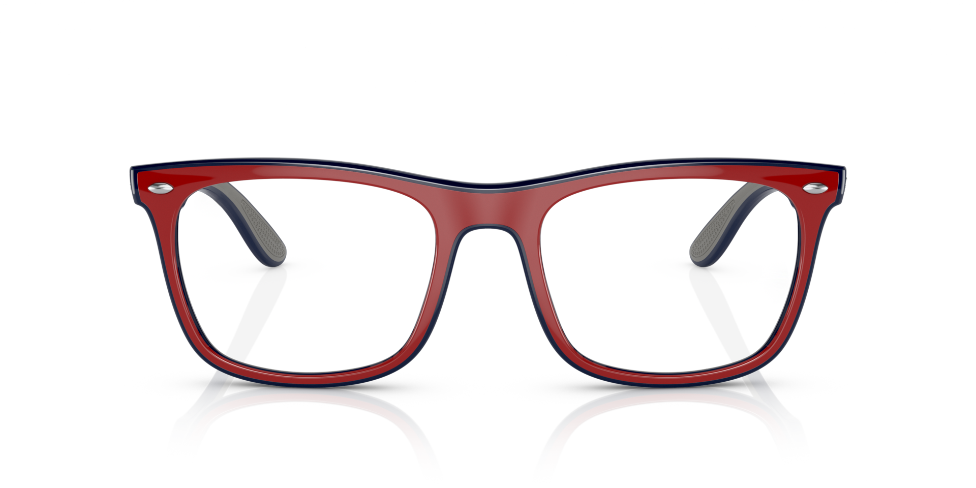 RB7209 Red Blue Grey PlasticEyeglass Frames for Glasses Direct, Front View