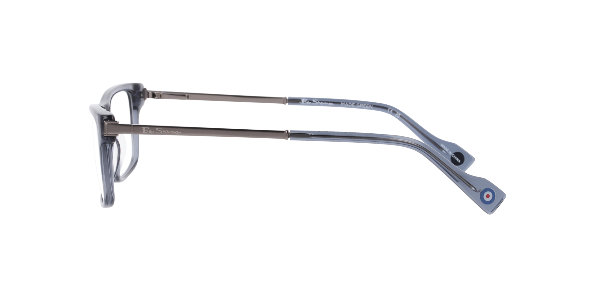 Bsbroadway Grey AcetateEyeglass Frames for Glasses Direct, Side View