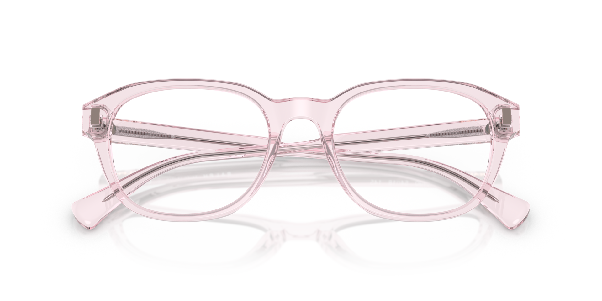 RA7172U Shiny Transparent Pink AcetateEyeglass Frames for Glasses Direct, Closed View