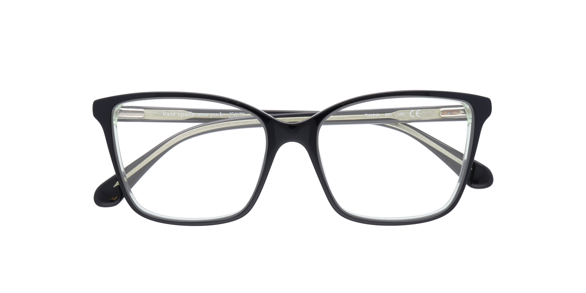 Tianna Black AcetateEyeglass Frames for Glasses Direct, Closed View