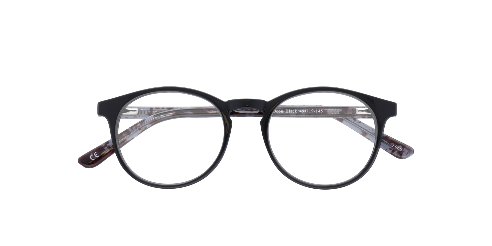Deon Black PlasticEyeglass Frames for Glasses Direct, Closed View
