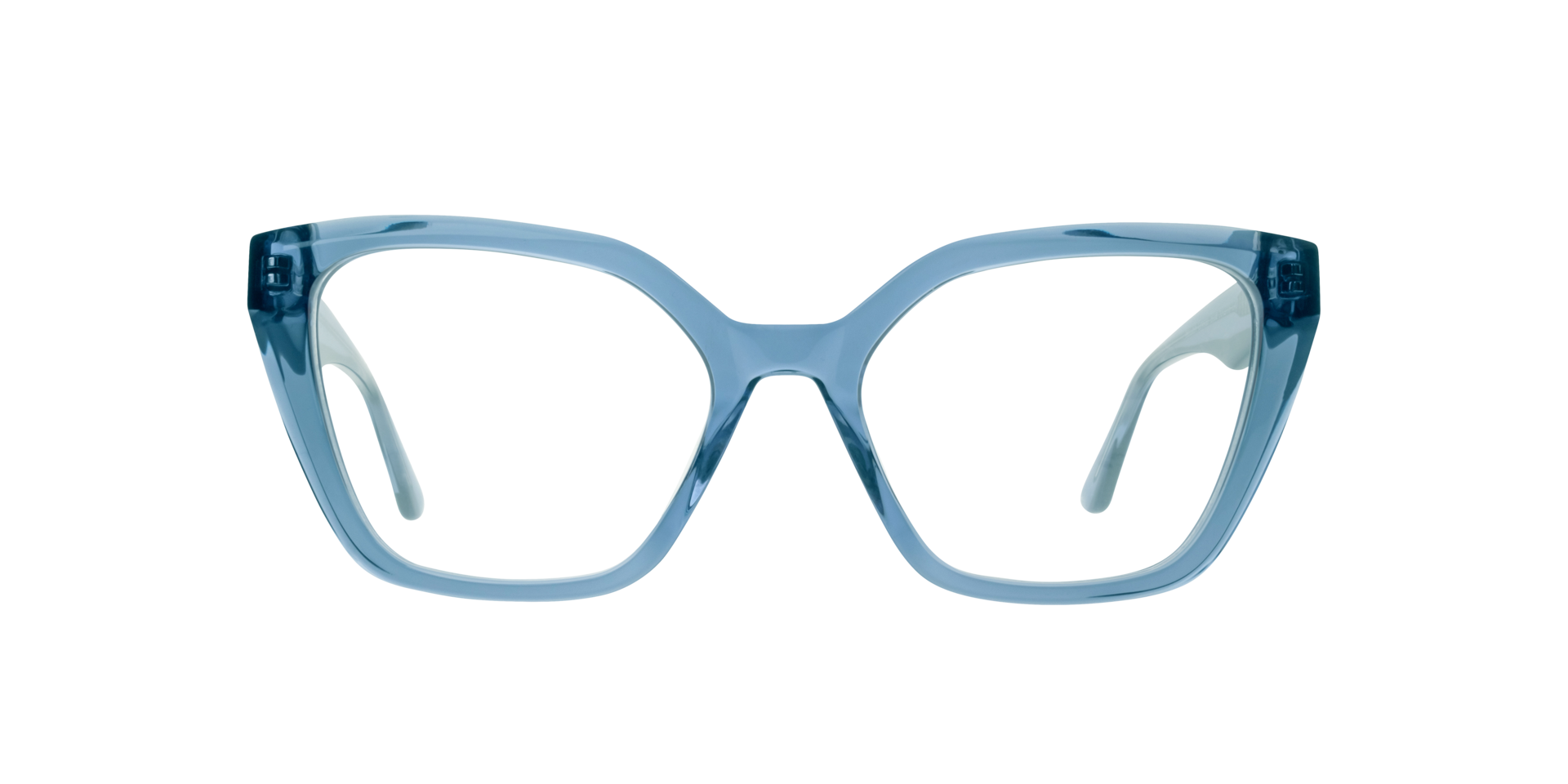 Helen Crystal Blue AcetateEyeglass Frames for Glasses Direct, Front View