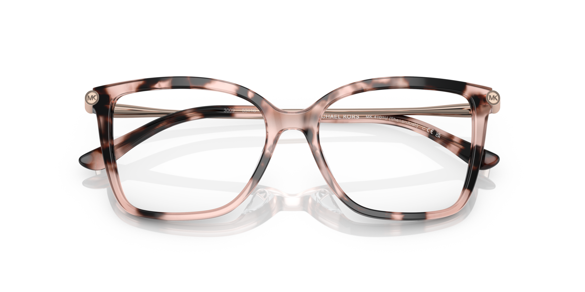 MK4101U Pink Tortoise AcetateEyeglass Frames for Glasses Direct, Closed View