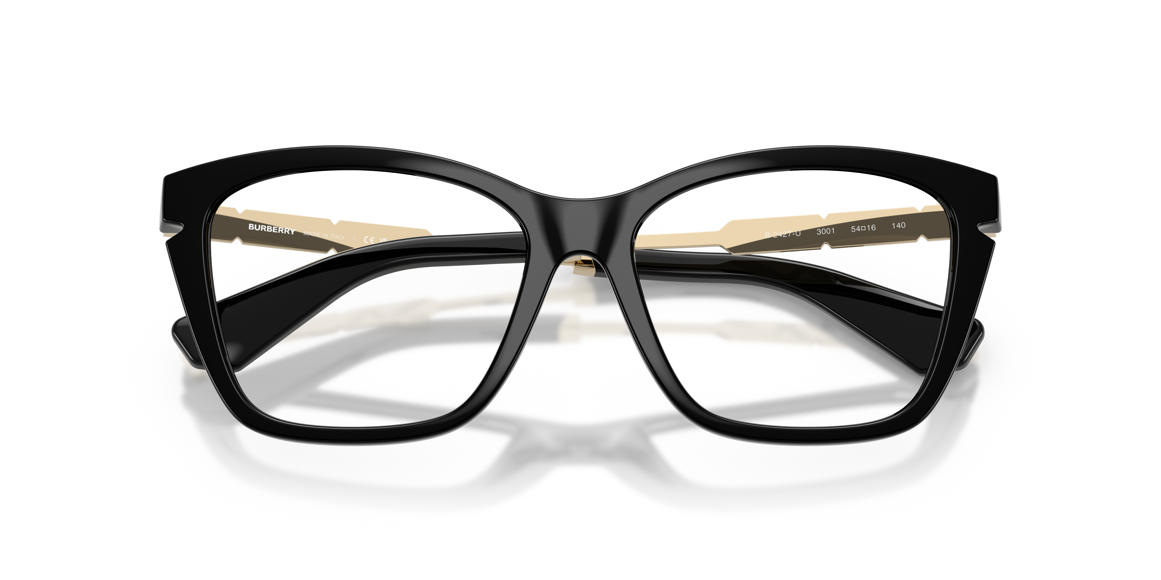 BE2427U Black PlasticEyeglass Frames for Glasses Direct, Closed View