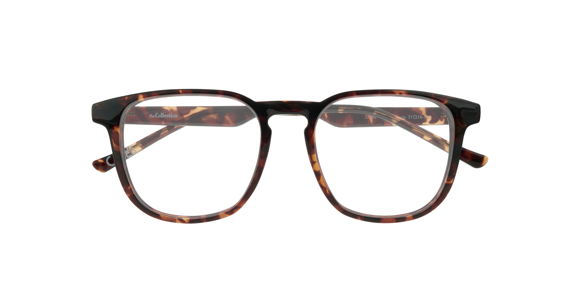 Louis Shiny Havana PlasticEyeglass Frames for Glasses Direct, Closed View