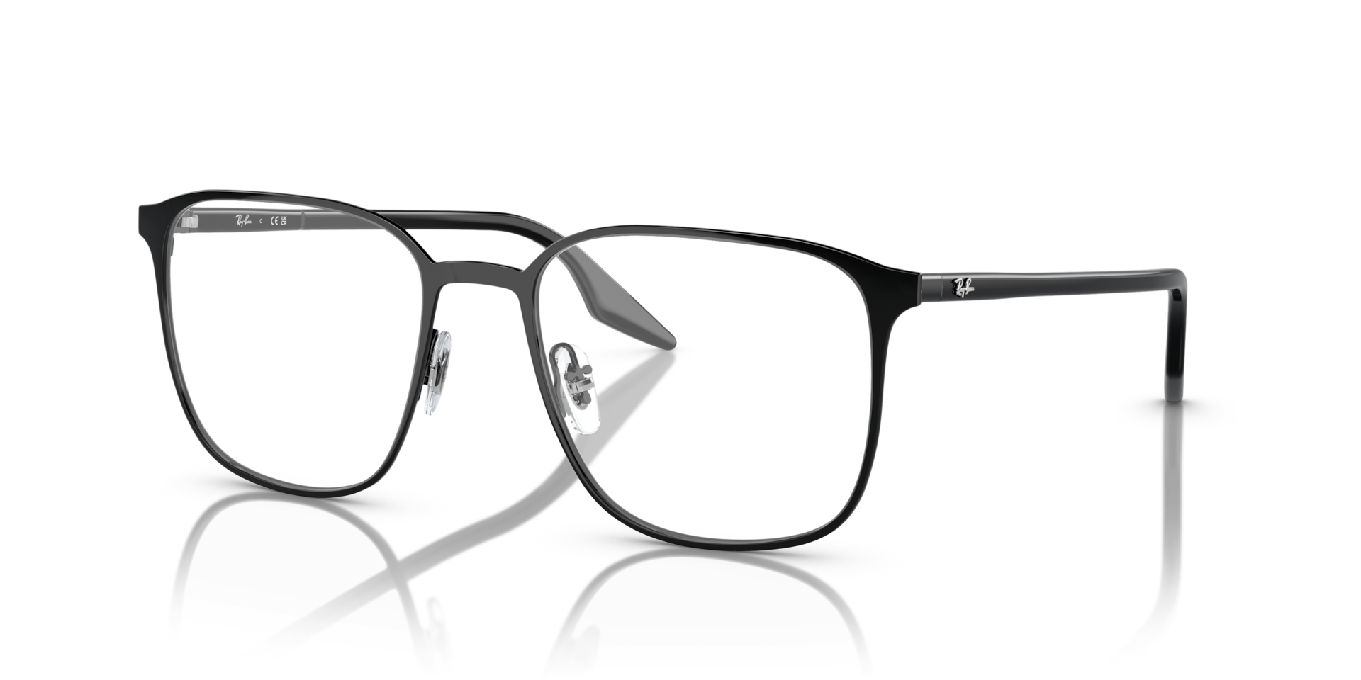 RB6512 Optics Black MetalEyeglass Frames for Glasses Direct, Angle View