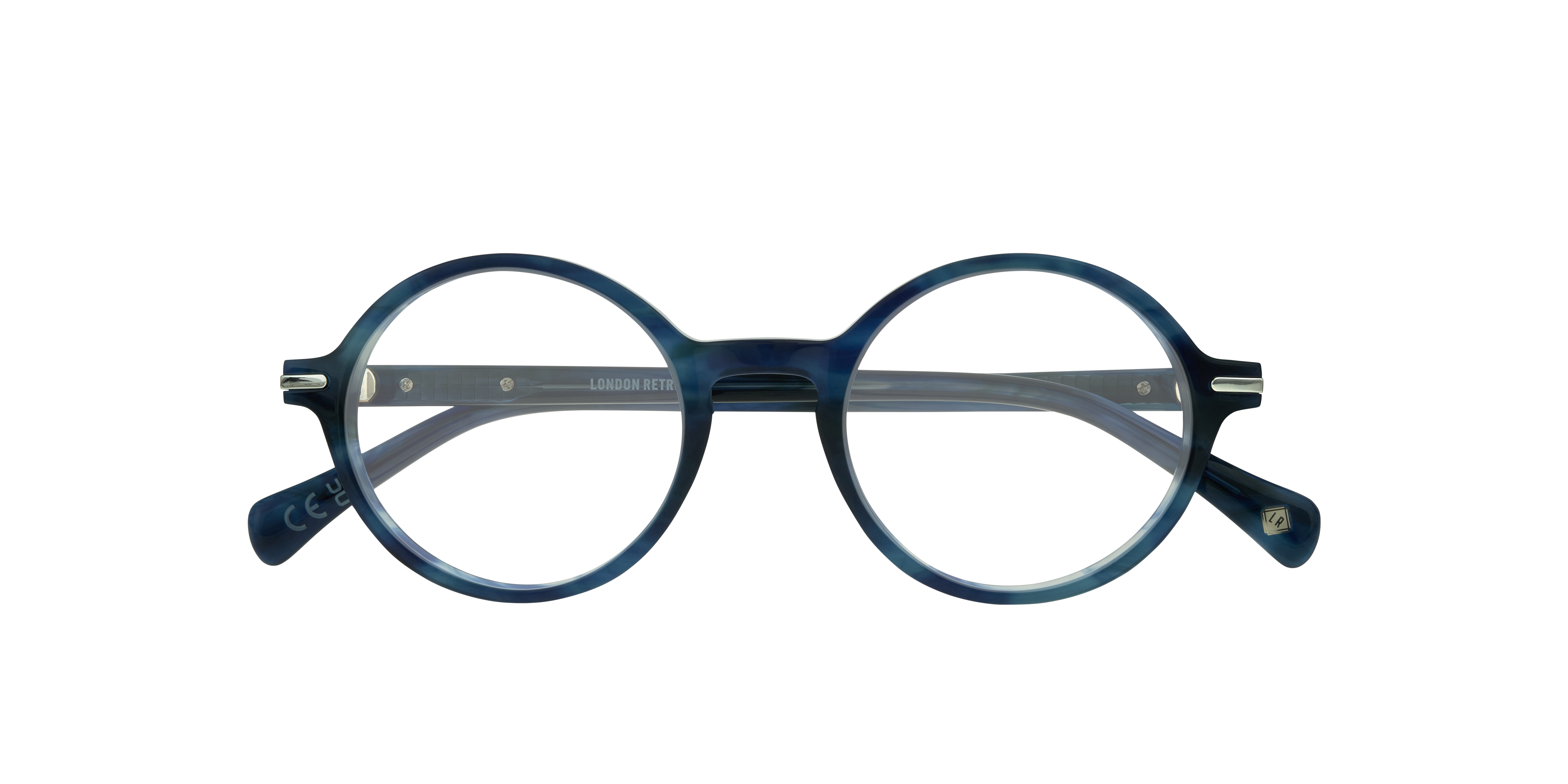 Kilburn Horn Blue AcetateEyeglass Frames for Glasses Direct, Closed View