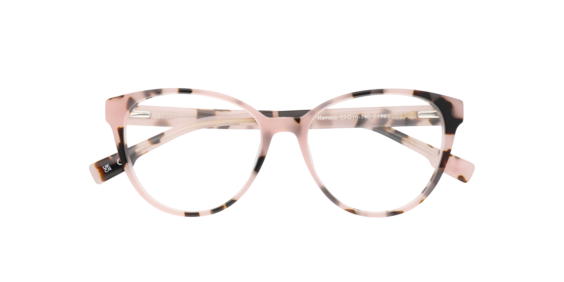 Primrose Pink Havana AcetateEyeglass Frames for Glasses Direct, Closed View