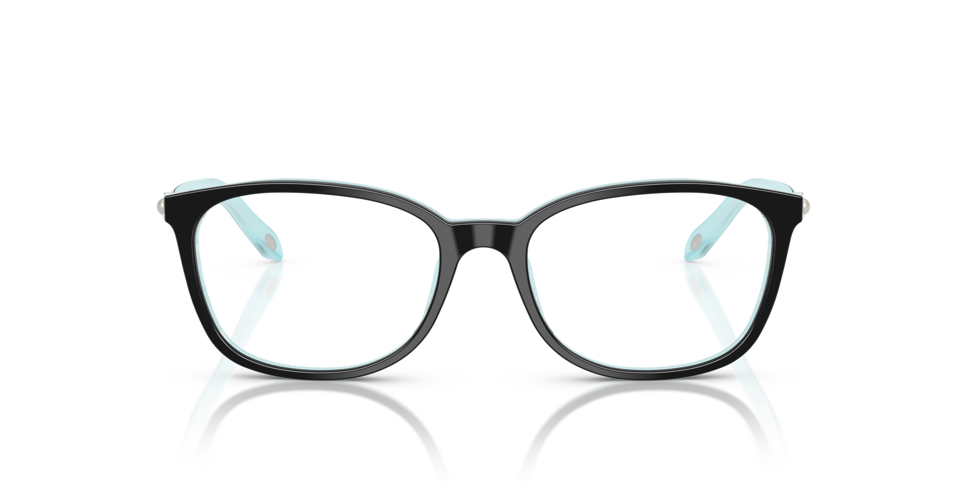 TF2109BF Black On Tiffany Blue Striped AcetateEyeglass Frames for Glasses Direct, Front View
