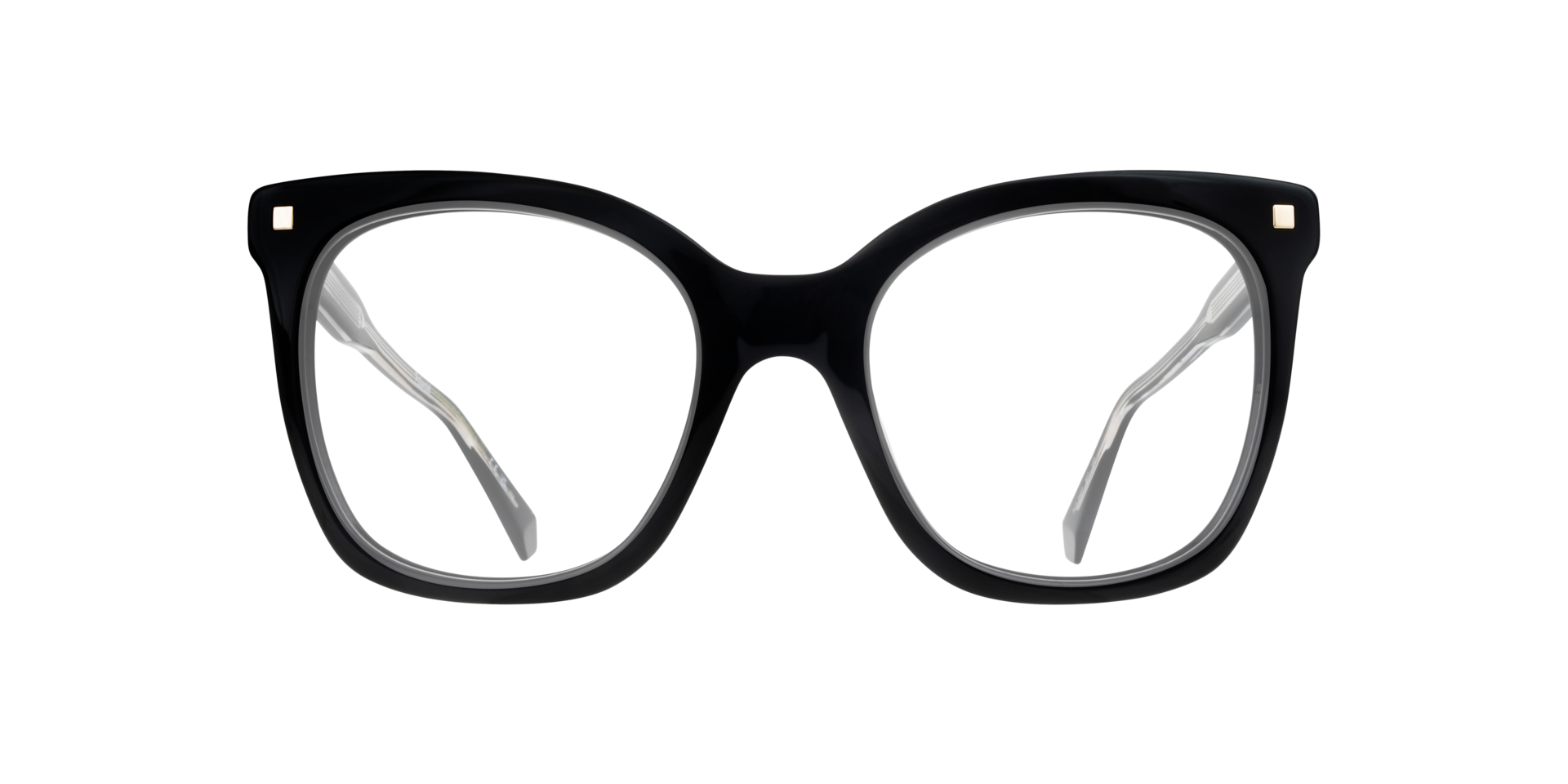 PLD D507 Black AcetateEyeglass Frames for Glasses Direct, Front View