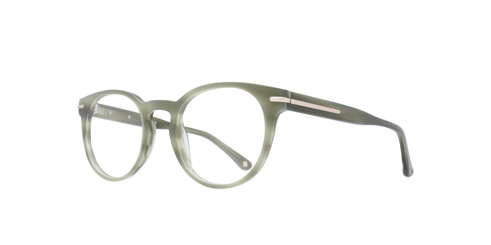 Dalston Shiny Khaki Horn AcetateSunglass Frames for Glasses Direct, Angle View