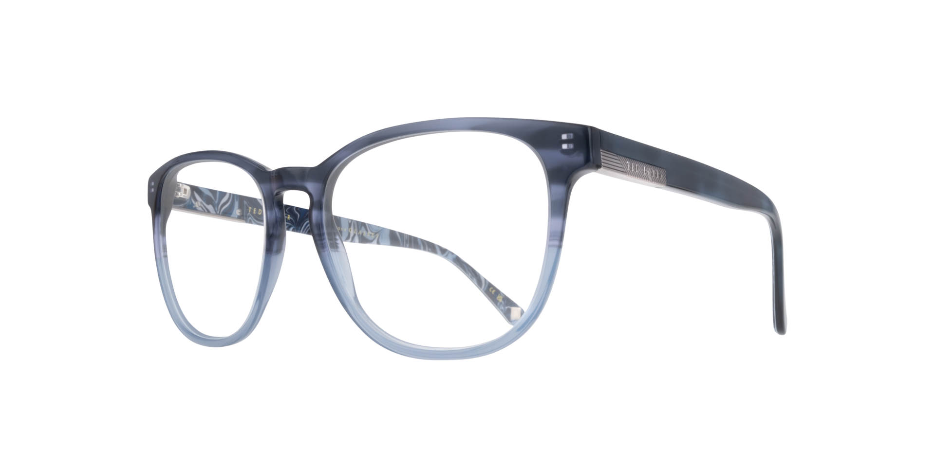 TB8252 Blue AcetateEyeglass Frames for Glasses Direct, Angle View