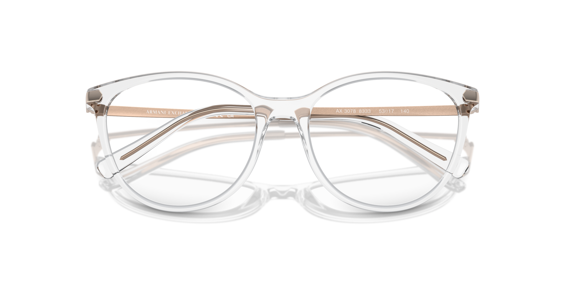 AX3078 Shiny Crystal PlasticEyeglass Frames for Glasses Direct, Closed View